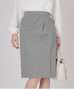 COUP DE CHANCE / クードシャンス ミニ・ひざ丈スカート | 【洗える／日本製／ジャージ素材】ラップ風タイトスカート