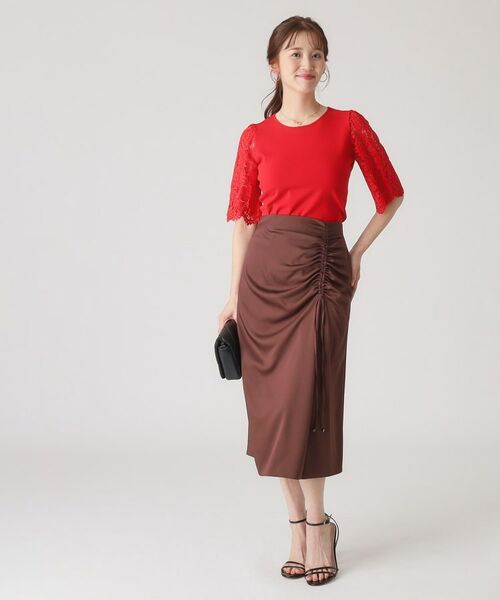 COUP DE CHANCE / クードシャンス スカート | 【洗える/日本製】ドロストデザイン ナロータイトスカート | 詳細11