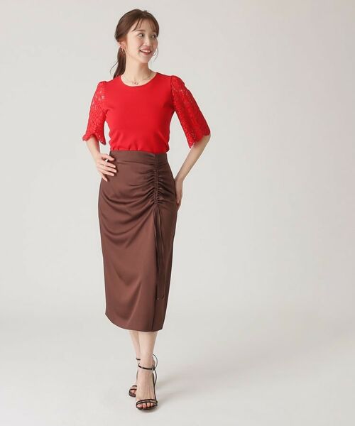 COUP DE CHANCE / クードシャンス スカート | 【洗える/日本製】ドロストデザイン ナロータイトスカート | 詳細12
