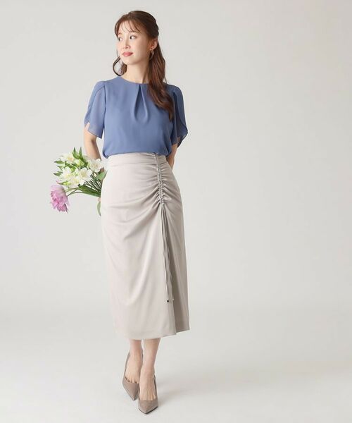 COUP DE CHANCE / クードシャンス スカート | 【洗える/日本製】ドロストデザイン ナロータイトスカート | 詳細3