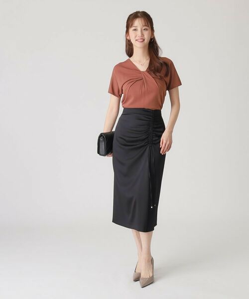 COUP DE CHANCE / クードシャンス スカート | 【洗える/日本製】ドロストデザイン ナロータイトスカート | 詳細6