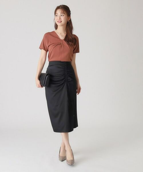 COUP DE CHANCE / クードシャンス スカート | 【洗える/日本製】ドロストデザイン ナロータイトスカート | 詳細7