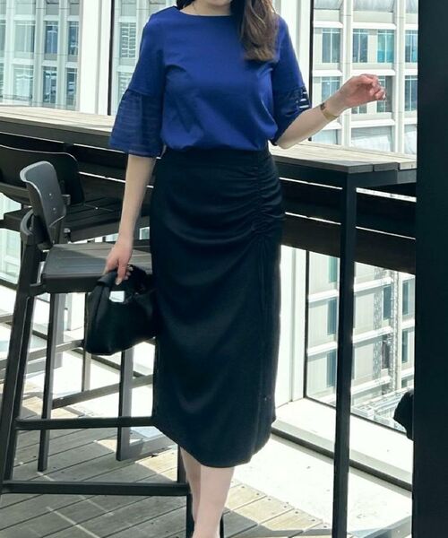 COUP DE CHANCE / クードシャンス スカート | 【洗える/日本製】ドロストデザイン ナロータイトスカート | 詳細8