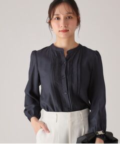 COUP DE CHANCE / クードシャンス シャツ・ブラウス | 【洗える／シアー素材】タックデザインブラウス
