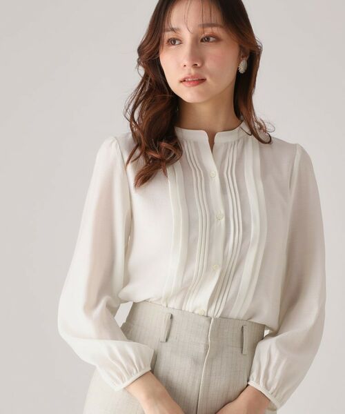 COUP DE CHANCE / クードシャンス シャツ・ブラウス | 【洗える/シアー素材】タックデザインブラウス | 詳細2