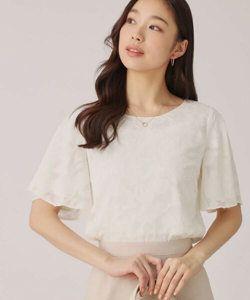 COUP DE CHANCE / クードシャンス シャツ・ブラウス | 【洗える/日本製】シフォンカットジャカードのブラウス | 詳細1