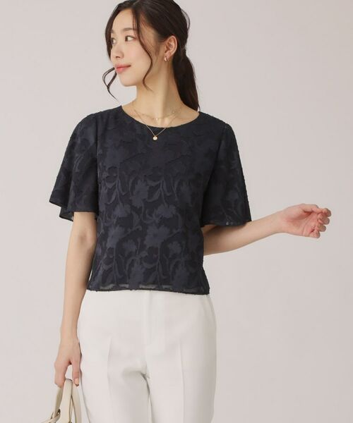 COUP DE CHANCE / クードシャンス シャツ・ブラウス | 【洗える/日本製】シフォンカットジャカードのブラウス | 詳細6