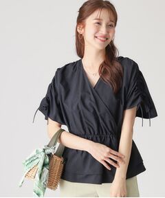 COUP DE CHANCE / クードシャンス シャツ・ブラウス | 【洗える／日本製】カシュクールタイプのギャザーブラウス