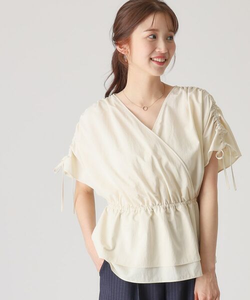 COUP DE CHANCE / クードシャンス シャツ・ブラウス | 【洗える/日本製】カシュクールタイプのギャザーブラウス | 詳細1