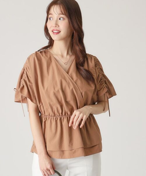 COUP DE CHANCE / クードシャンス シャツ・ブラウス | 【洗える/日本製】カシュクールタイプのギャザーブラウス | 詳細12