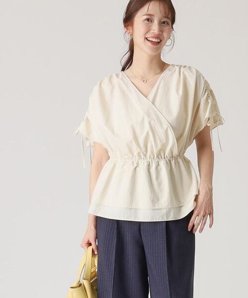 COUP DE CHANCE / クードシャンス シャツ・ブラウス | 【洗える/日本製】カシュクールタイプのギャザーブラウス | 詳細4