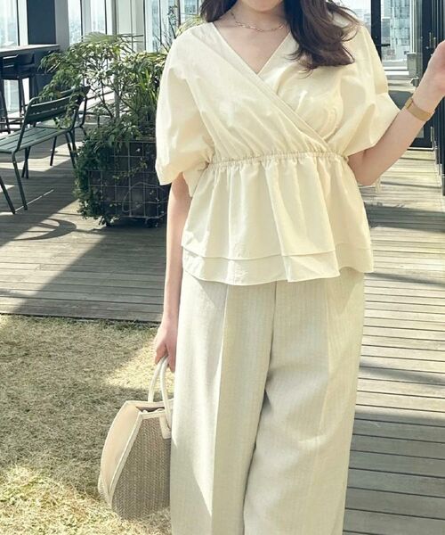 COUP DE CHANCE / クードシャンス シャツ・ブラウス | 【洗える/日本製】カシュクールタイプのギャザーブラウス | 詳細5