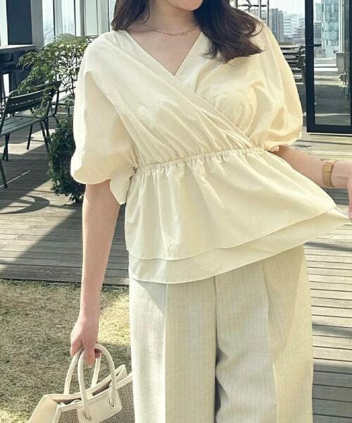 COUP DE CHANCE / クードシャンス シャツ・ブラウス | 【洗える/日本製】カシュクールタイプのギャザーブラウス | 詳細6