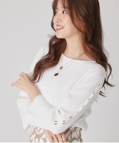 COUP DE CHANCE / クードシャンス ニット・セーター | 【洗える】編上げ風袖デザインのニットトップス