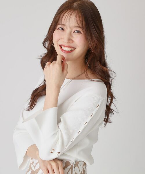 COUP DE CHANCE / クードシャンス ニット・セーター | 【洗える】編上げ風袖デザインのニットトップス | 詳細1