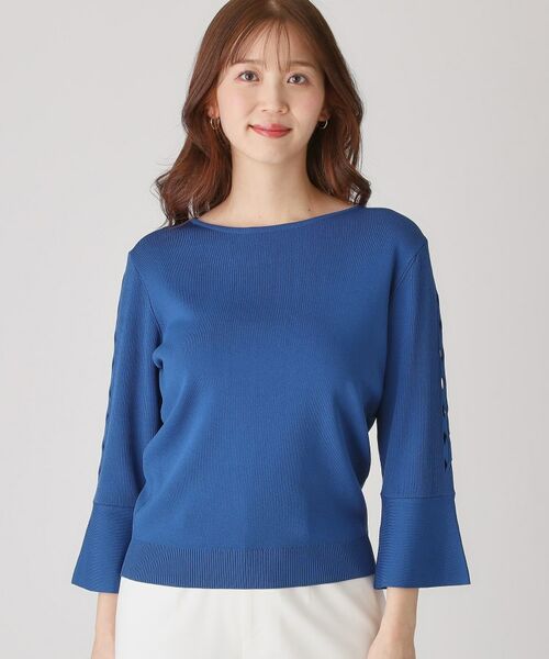 COUP DE CHANCE / クードシャンス ニット・セーター | 【洗える】編上げ風袖デザインのニットトップス | 詳細17