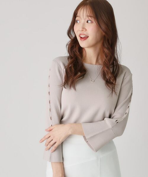 COUP DE CHANCE / クードシャンス ニット・セーター | 【洗える】編上げ風袖デザインのニットトップス | 詳細9