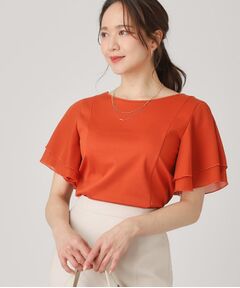 COUP DE CHANCE / クードシャンス カットソー | 【洗える／日本製】異素材組合せのジャージートップス