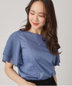 COUP DE CHANCE / クードシャンス カットソー | 【洗える／日本製】異素材組合せのジャージートップス