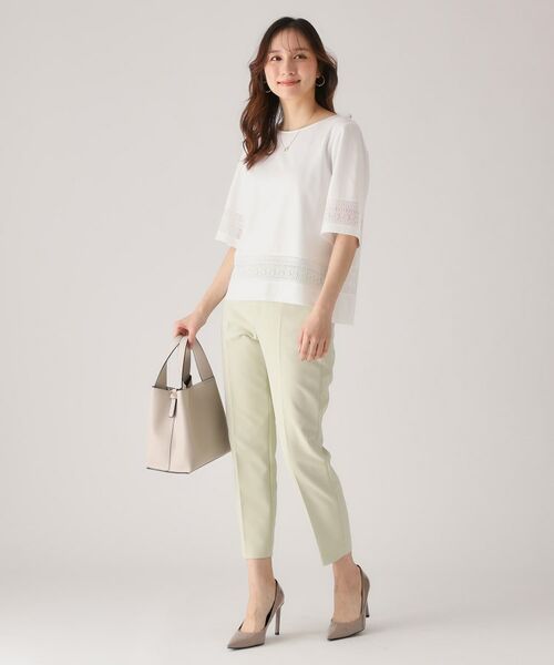 COUP DE CHANCE / クードシャンス カットソー | 【洗える／日本製】レース使いジャージトップス | 詳細3