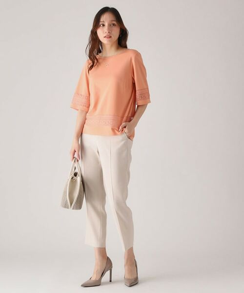 COUP DE CHANCE / クードシャンス カットソー | 【洗える／日本製】レース使いジャージトップス | 詳細7