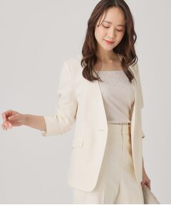 COUP DE CHANCE / クードシャンス ノーカラージャケット | 【洗える／日本製】ノーカラージャケット