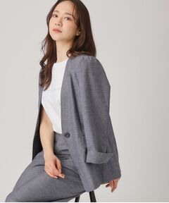 COUP DE CHANCE / クードシャンス ノーカラージャケット | 【洗える／日本製】ノーカラージャケット