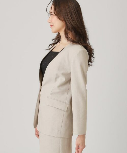 COUP DE CHANCE / クードシャンス ノーカラージャケット | 【洗える/日本製】ノーカラージャケット | 詳細18