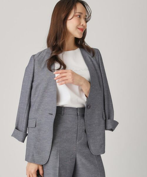 COUP DE CHANCE / クードシャンス ノーカラージャケット | 【洗える/日本製】ノーカラージャケット | 詳細9