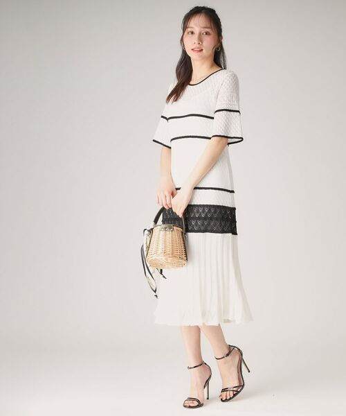 COUP DE CHANCE / クードシャンス ミニ丈・ひざ丈ワンピース | 【洗える／日本製】レース編みニットドレス | 詳細11