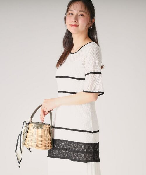COUP DE CHANCE / クードシャンス ミニ丈・ひざ丈ワンピース | 【洗える／日本製】レース編みニットドレス | 詳細9