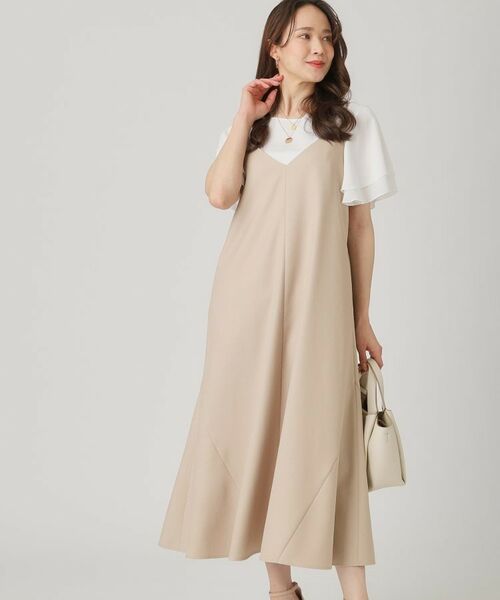 COUP DE CHANCE/クードシャンス 【洗える／日本製】キャミソールワンピース ベージュ(052) 38(M)