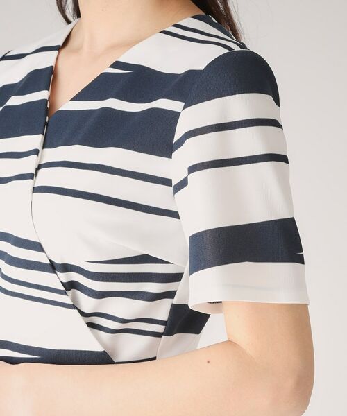 COUP DE CHANCE / クードシャンス ミニ丈・ひざ丈ワンピース | 【洗える/日本製】カシュクール風デザインワンピース | 詳細14