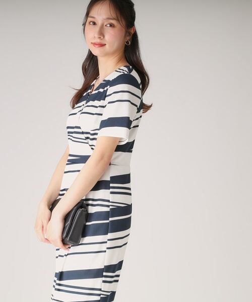 COUP DE CHANCE / クードシャンス ミニ丈・ひざ丈ワンピース | 【洗える/日本製】カシュクール風デザインワンピース | 詳細5