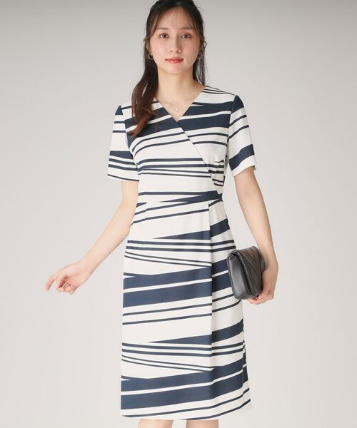 COUP DE CHANCE / クードシャンス ミニ丈・ひざ丈ワンピース | 【洗える/日本製】カシュクール風デザインワンピース | 詳細6