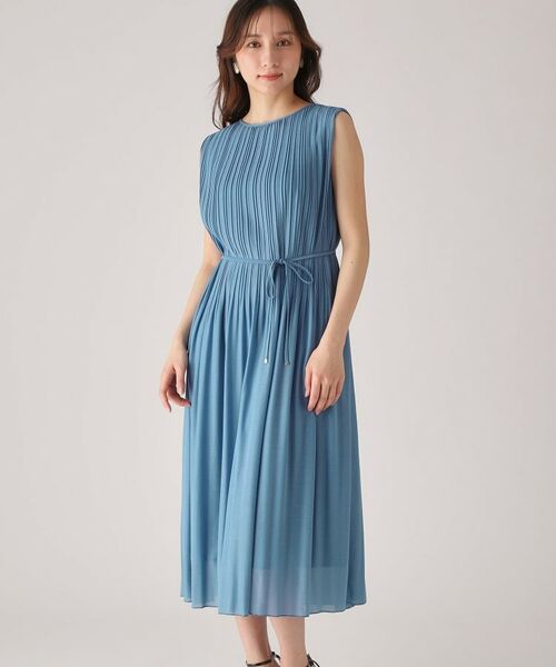 COUP DE CHANCE / クードシャンス ミニ丈・ひざ丈ワンピース | 【洗える/プリーツ加工】ノースリーブワンピース | 詳細12