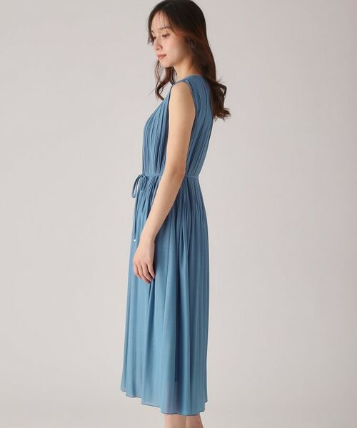 COUP DE CHANCE / クードシャンス ミニ丈・ひざ丈ワンピース | 【洗える/プリーツ加工】ノースリーブワンピース | 詳細13