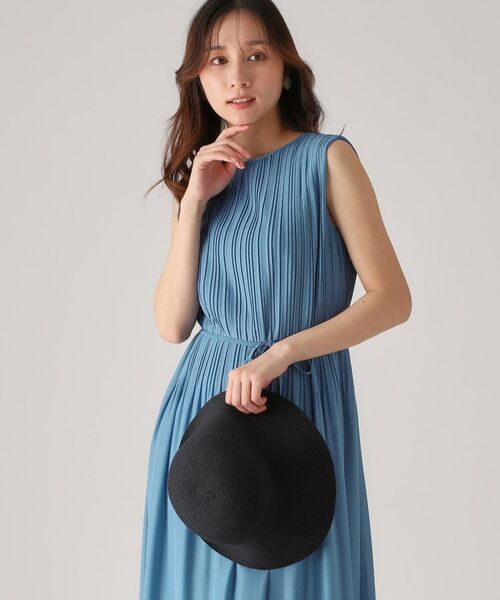 COUP DE CHANCE / クードシャンス ミニ丈・ひざ丈ワンピース | 【洗える/プリーツ加工】ノースリーブワンピース | 詳細4
