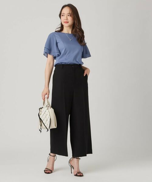 COUP DE CHANCE / クードシャンス パンツ | 【洗える／日本製／裏付き】センタープレス入ワイドパンツ | 詳細7