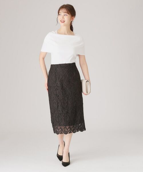 COUP DE CHANCE / クードシャンス スカート | 【レース／セットアップ可】ストレートシルエットのスカート | 詳細8