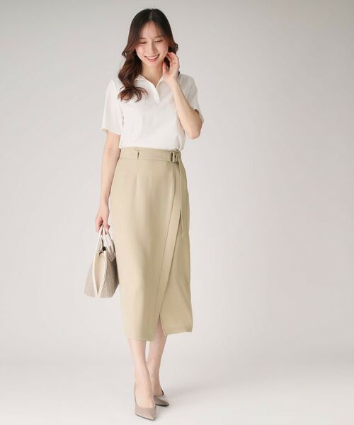 COUP DE CHANCE / クードシャンス スカート | 【洗える／日本製】ラップ風デザインスカート | 詳細10