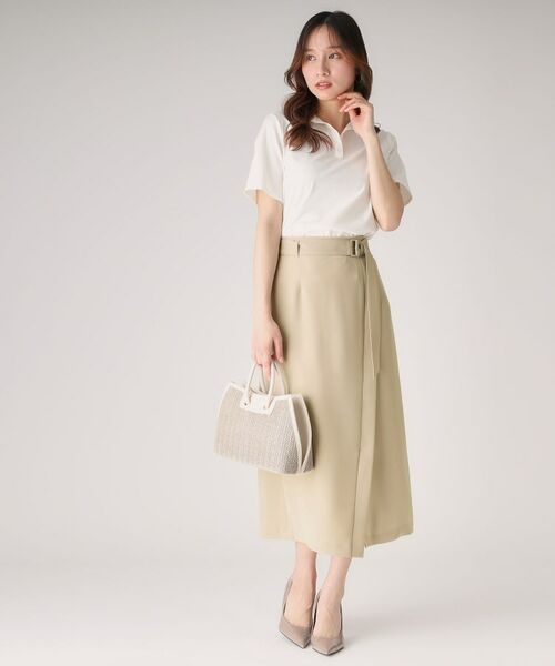 COUP DE CHANCE / クードシャンス スカート | 【洗える／日本製】ラップ風デザインスカート | 詳細11