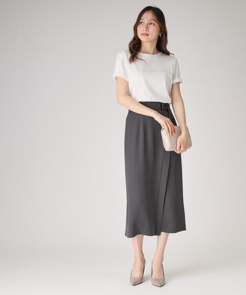 COUP DE CHANCE / クードシャンス スカート | 【洗える／日本製】ラップ風デザインスカート | 詳細2