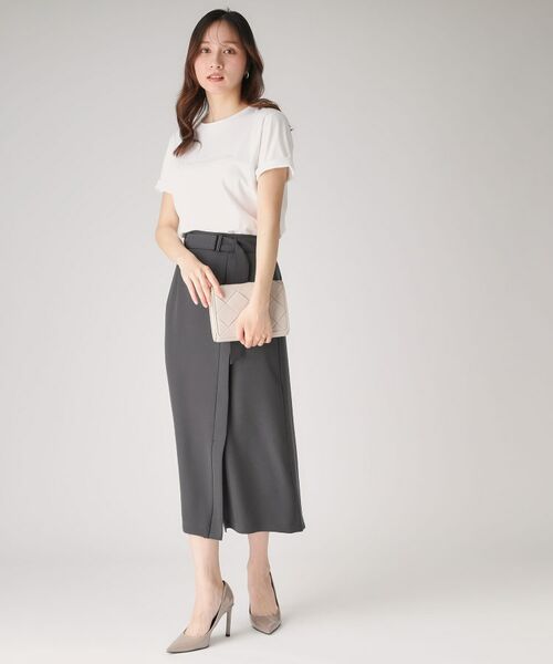 COUP DE CHANCE / クードシャンス スカート | 【洗える／日本製】ラップ風デザインスカート | 詳細3