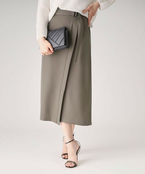 COUP DE CHANCE / クードシャンス スカート | 【洗える／日本製】ラップ風デザインスカート | 詳細5
