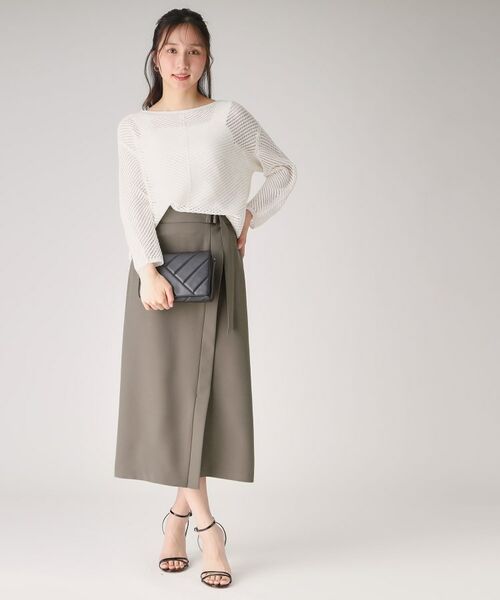 COUP DE CHANCE / クードシャンス スカート | 【洗える／日本製】ラップ風デザインスカート | 詳細7