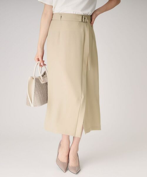 COUP DE CHANCE / クードシャンス スカート | 【洗える／日本製】ラップ風デザインスカート | 詳細9