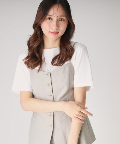 COUP DE CHANCE / クードシャンス キャミソール・チューブトップ | 【洗える／日本製】ビスチエ | 詳細4