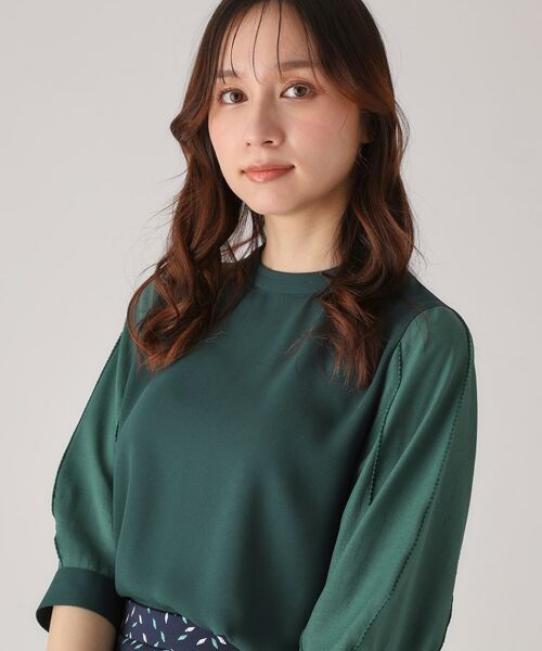 COUP DE CHANCE / クードシャンス シャツ・ブラウス | 【洗える/刺しゅうディテール】袖デザインブラウス | 詳細12