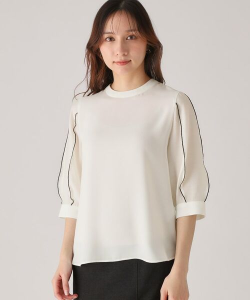 COUP DE CHANCE / クードシャンス シャツ・ブラウス | 【洗える/刺しゅうディテール】袖デザインブラウス | 詳細20